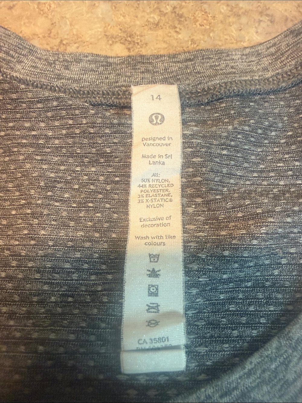 Lululemon Heather Gray Active Tee - Picture 2 of 4